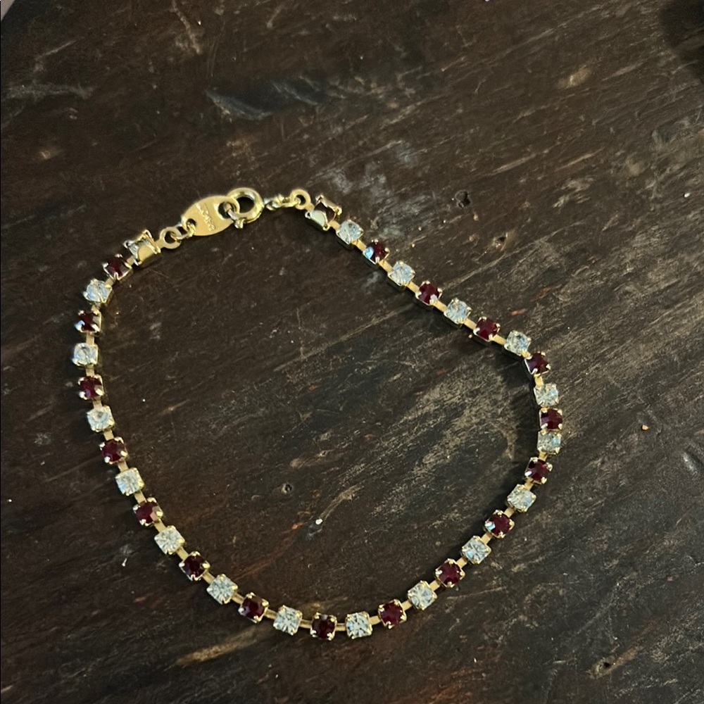 Avon Gold and Red Bracelet